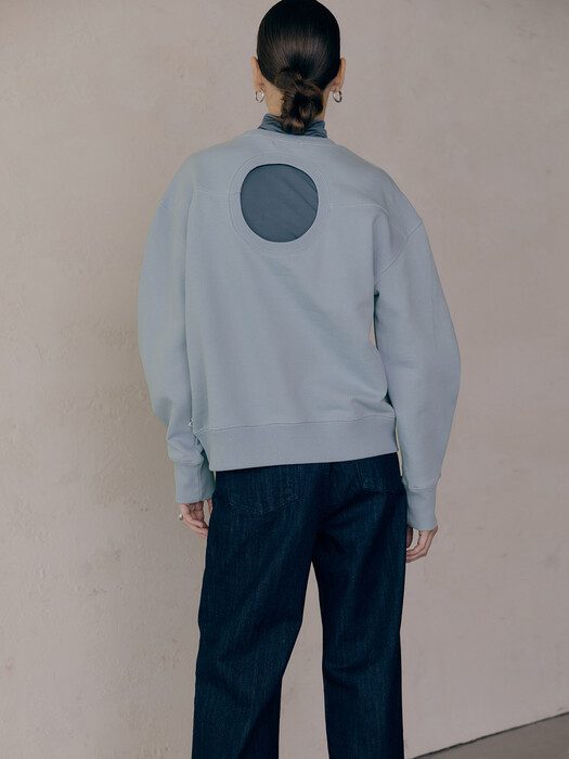 Cut-Out Sweatshirt_Baby Blue