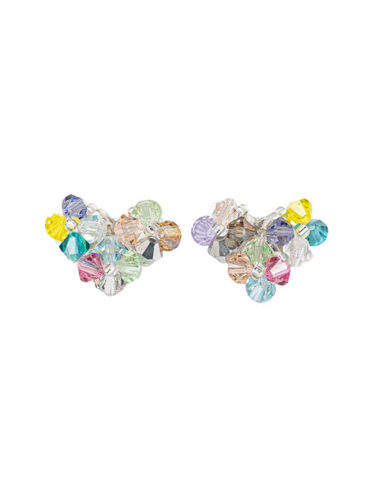 Heart Beads Earrings (Rainbow)