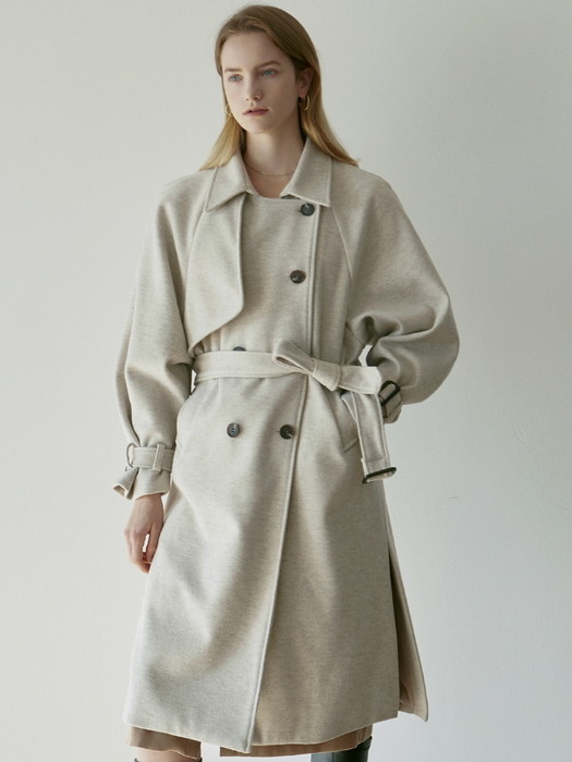 WOOL MIDDLE TRENCH COAT_OATMEAL