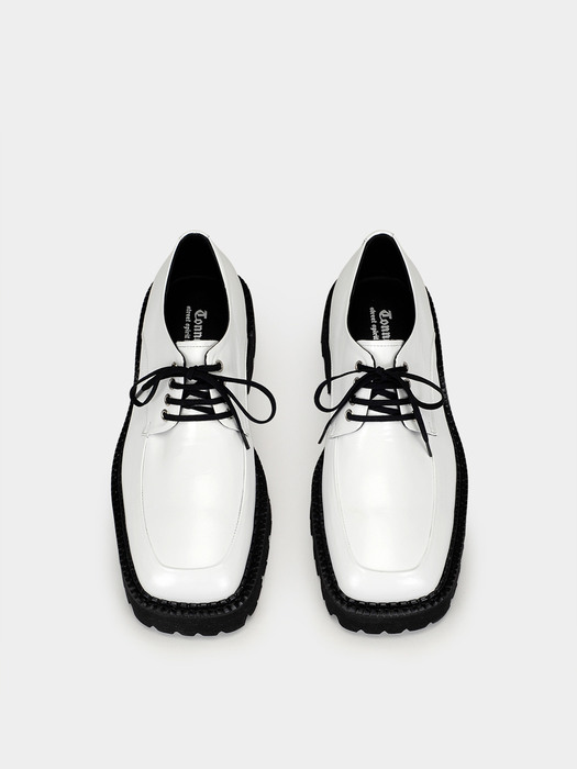 [Unisex]Wille SQUARE TOE   DERBY (WHITE)