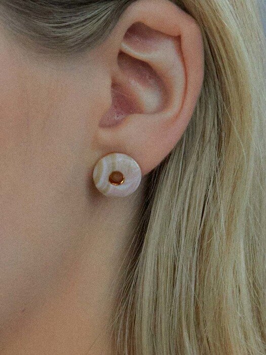2021 Pantone Doughnut Marbling earring (PG)