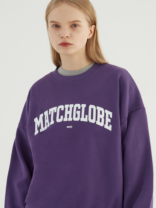 UNIVERSITY ARCH LOGO SWEATSHIRT (PURPLE)