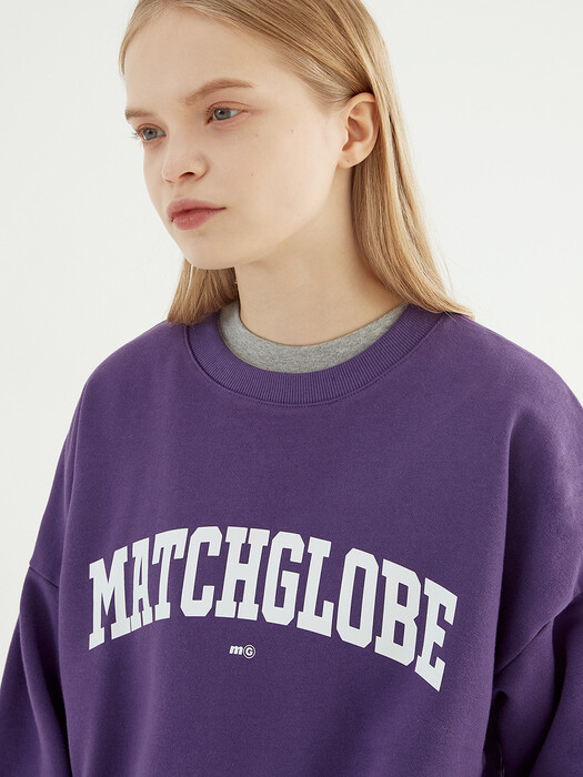 UNIVERSITY ARCH LOGO SWEATSHIRT (PURPLE)