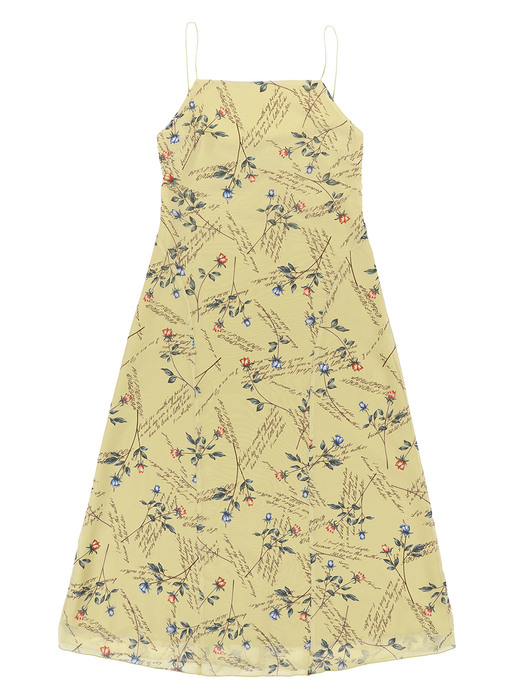 Rose Wrapping Paper Dress Yellow