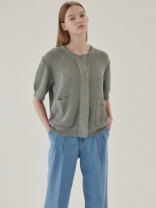 21N summer tweed cardigan [MT]