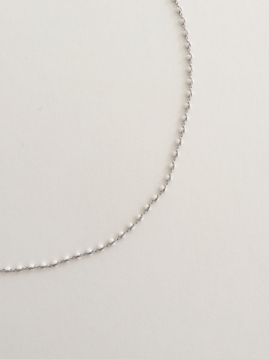 small drop necklace - white