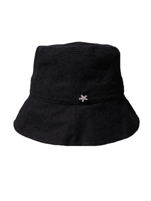 LACE BLACK BUCKET HAT