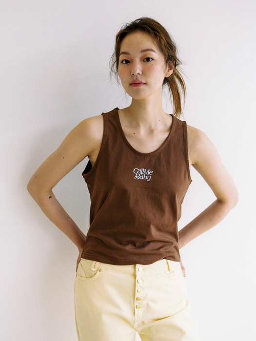 Call Me Baby Cropped Tank _ Brown