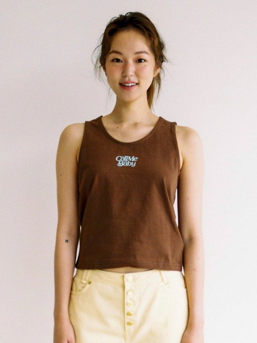 Call Me Baby Cropped Tank _ Brown