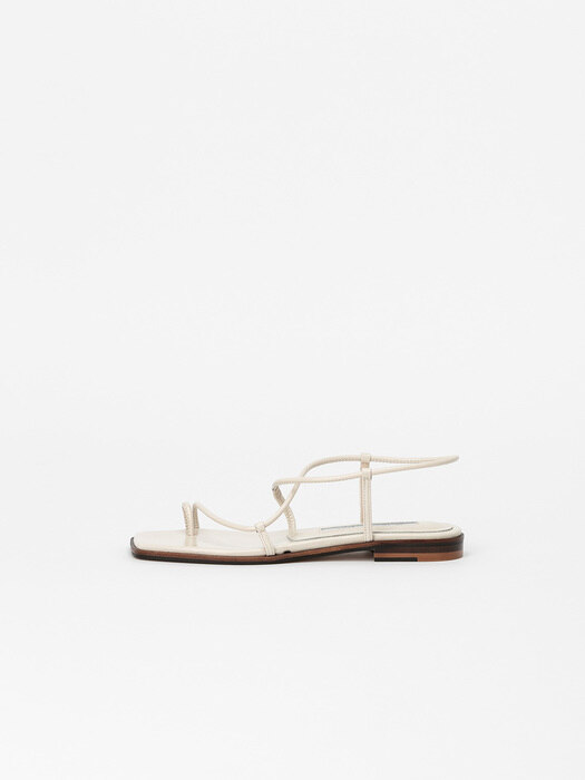 Laurence Thong Sandals in Wrinkled Ivory