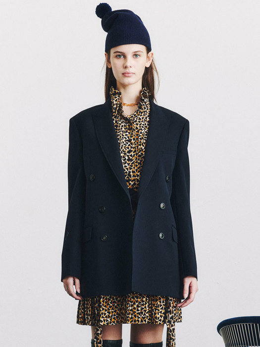 TAYLOR NAVY BOUBLE BUTTON JACKET