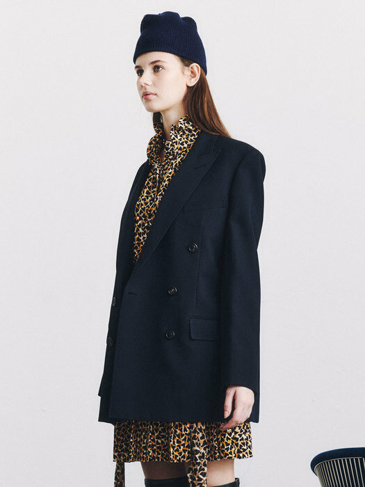TAYLOR NAVY BOUBLE BUTTON JACKET