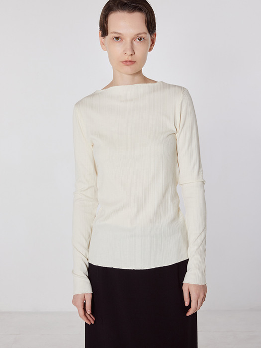 TOF LOOSE FIT BASIC TOP IVORY