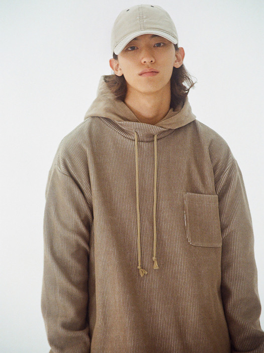 Rib Mockneck Pullover / Khaki Brown