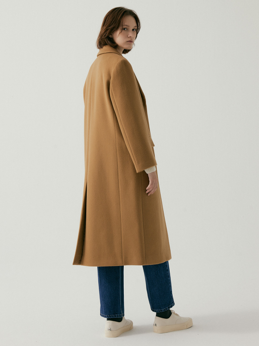 Cashmere Oversized-Shoulder Coat CAMEL (JYCO1D904CM)