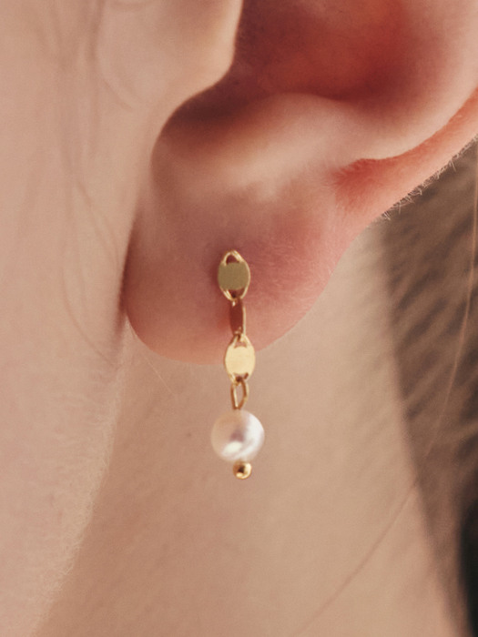 Silver925_Rollei Pearl Earrings (Pinkgold,gold,Silver) 담수진주
