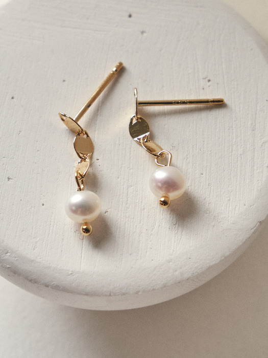 Silver925_Rollei Pearl Earrings (Pinkgold,gold,Silver) 담수진주