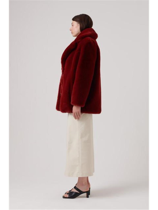 W_HEATHER COAT_RUBY RED