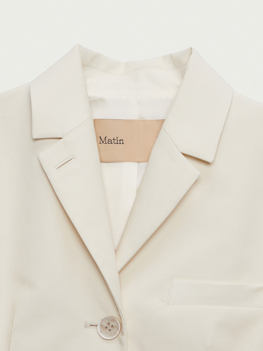 STITCH DETAIL HOURGLASS JACKET IN IVORY