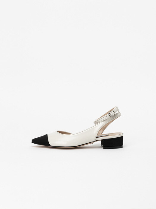 Banelia Strap Flat Shoes in Textured Ivory