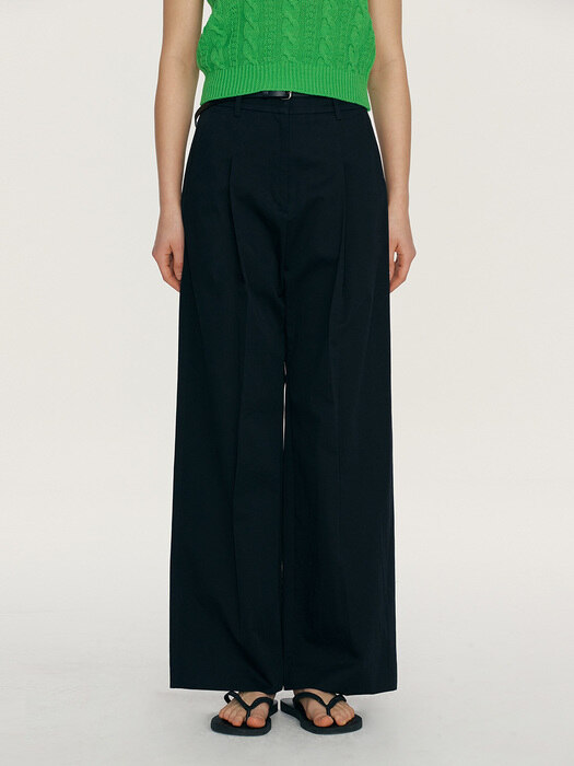 BORAMAE Wide leg trousers (Lavender/Black/Cool mint)