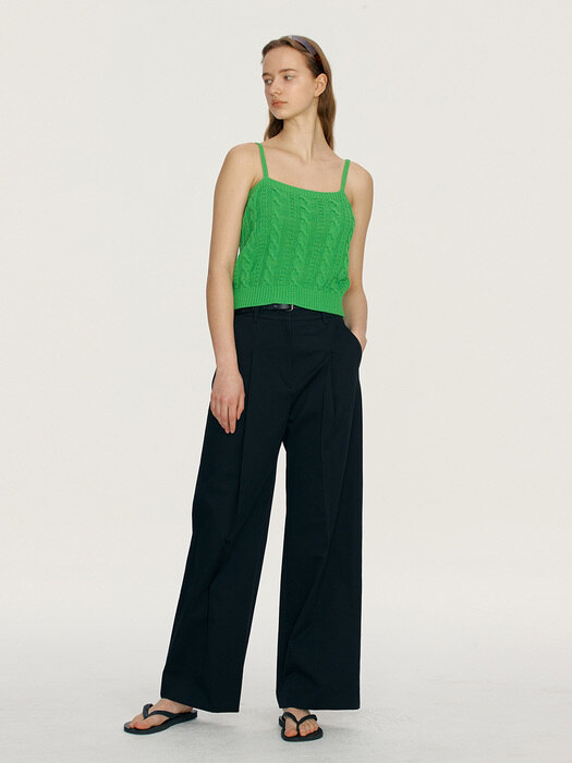 BORAMAE Wide leg trousers (Lavender/Black/Cool mint)