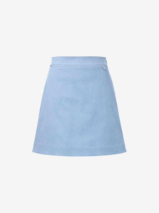 [N]KUKIO A-line mini skirt (Dark pastel blue)