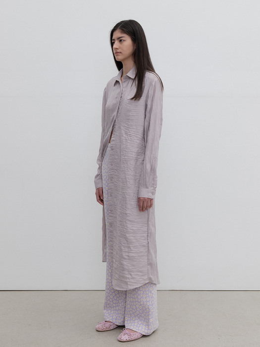 SAANHO SHIRT DRESS lavender grey