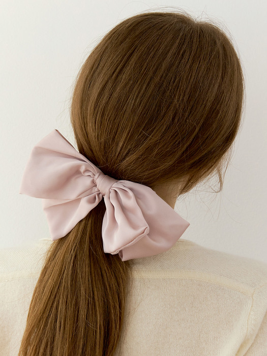 Romantic Ribbon Hairpin, Jeanne (Pale Pink)
