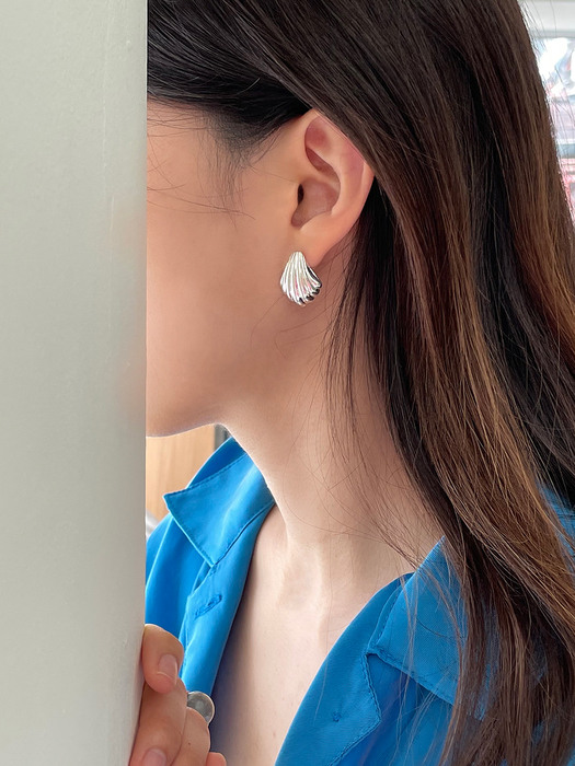[silver925] clam earring - silver