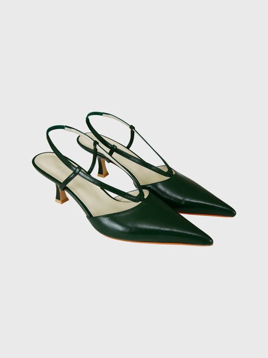 LUND vintage pumps_forest green