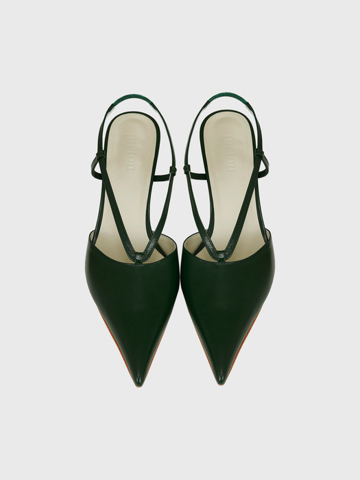 LUND vintage pumps_forest green