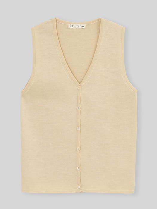 Summer Knit Vest - Beige