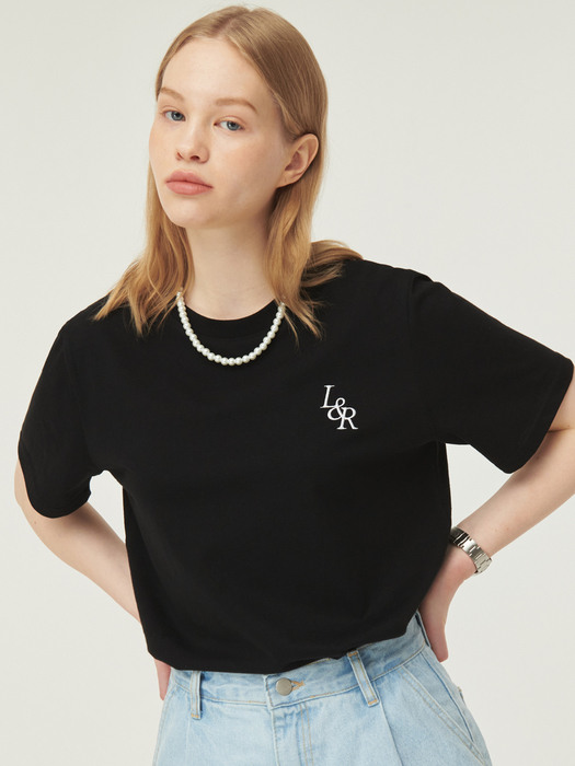 Signature Logo Half-Sleeve T-shirt [black]