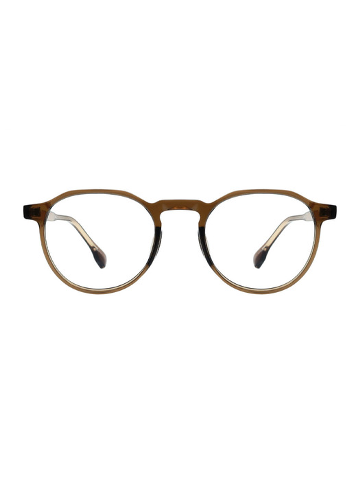 Calvino BROWN CRYSTAL 다각 투명 뿔테 안경