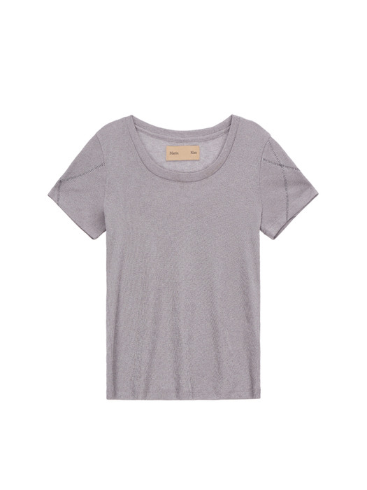 ROUGH STITCH HALF TOP IN GREY