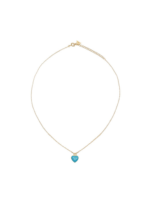 I LOVE ME TINY HEART NECKLACE / HRT040-TURQUOISE