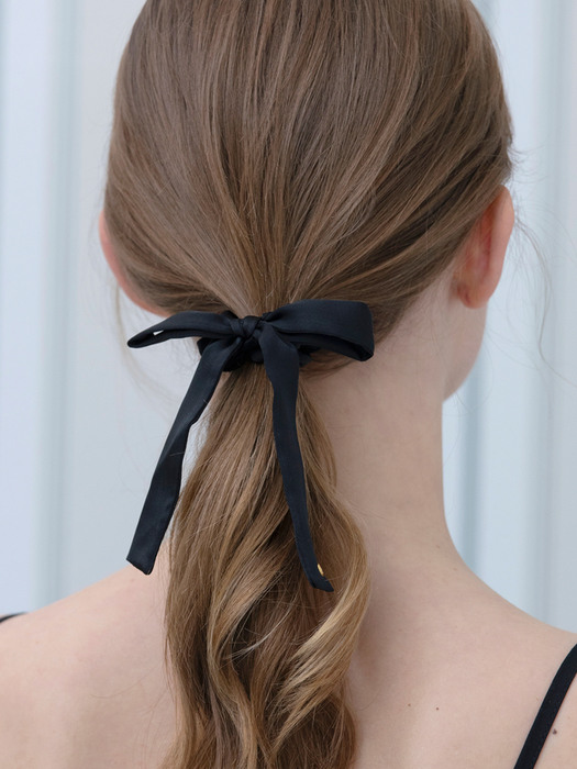 logo ribbon scrunchie (2colors)