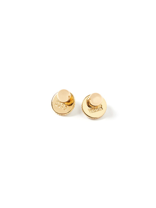 VLING Pearl Logo Earrings - Gold/Ivory