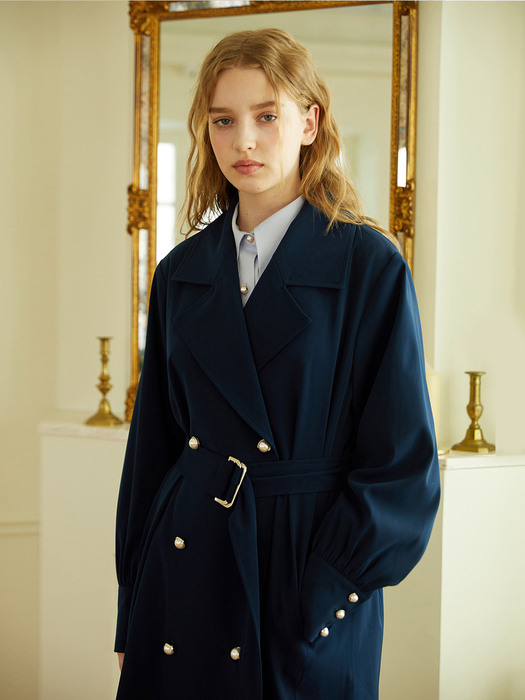 NAVY TRENCH COAT