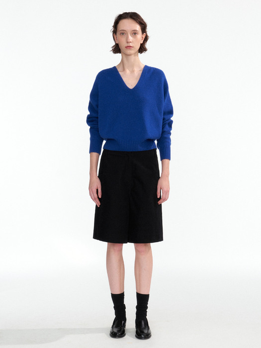 Erin wool v-neck pullover (Royal blue)