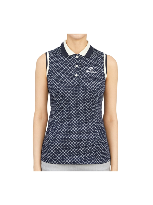 스케일 HHW 2A AP51 NAVY 여자 골프 폴로 민소매 티셔츠