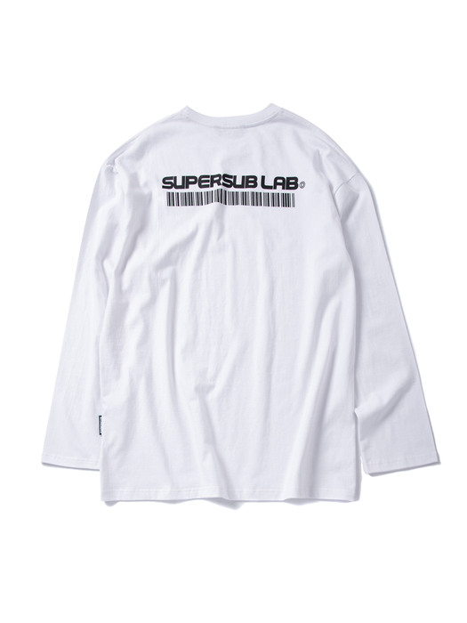 SUPER LAB 긴팔 티셔츠(화이트)