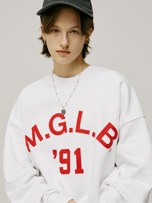 MGLB91 PRINTING SWEATSHIRT (WHITE)