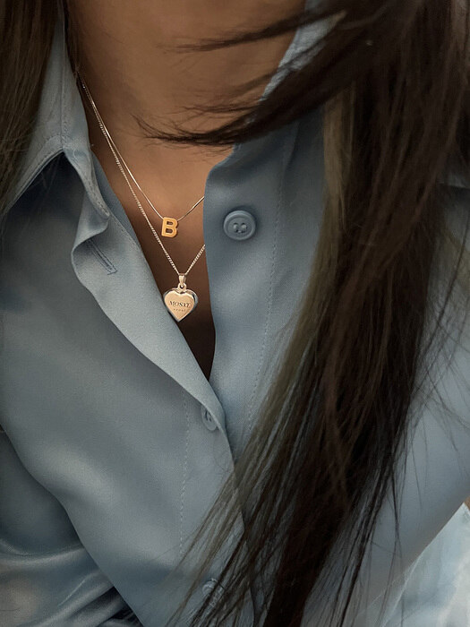 [925silver] Heart roket necklace