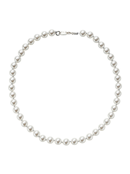 Knotted Pearl Necklace_White