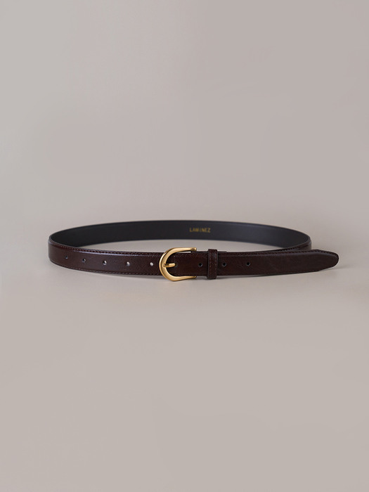 [단독] 25mm Basic Leather Belt - 2 color (Gold)