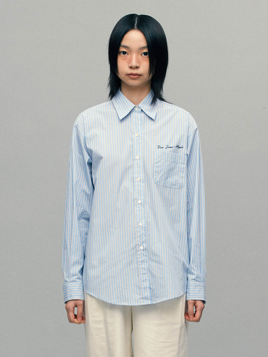 Ponpie Cotton Shirt (Blue)