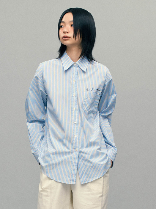 Ponpie Cotton Shirt (Blue)