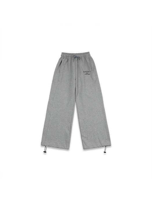 mackyclub wide string sweatpants grey